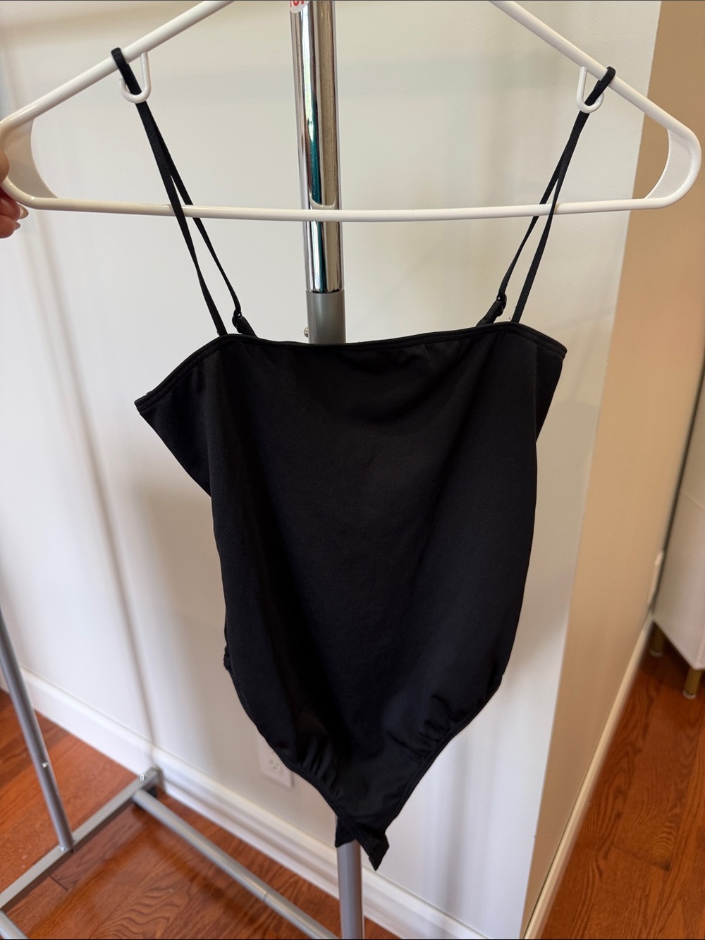 Black Women's Spaghetti Strap Bodysuit